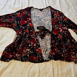 Torrid peplum cardigan size 2